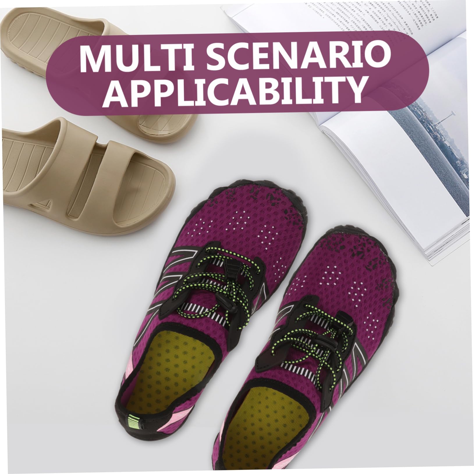 1par Zapatillas De Agua Unisex Secado Rápido Antideslizantes Para Playa y Actividades Acuáticas Zapatillas De Surf y Natación Para Hombres y Mujeres