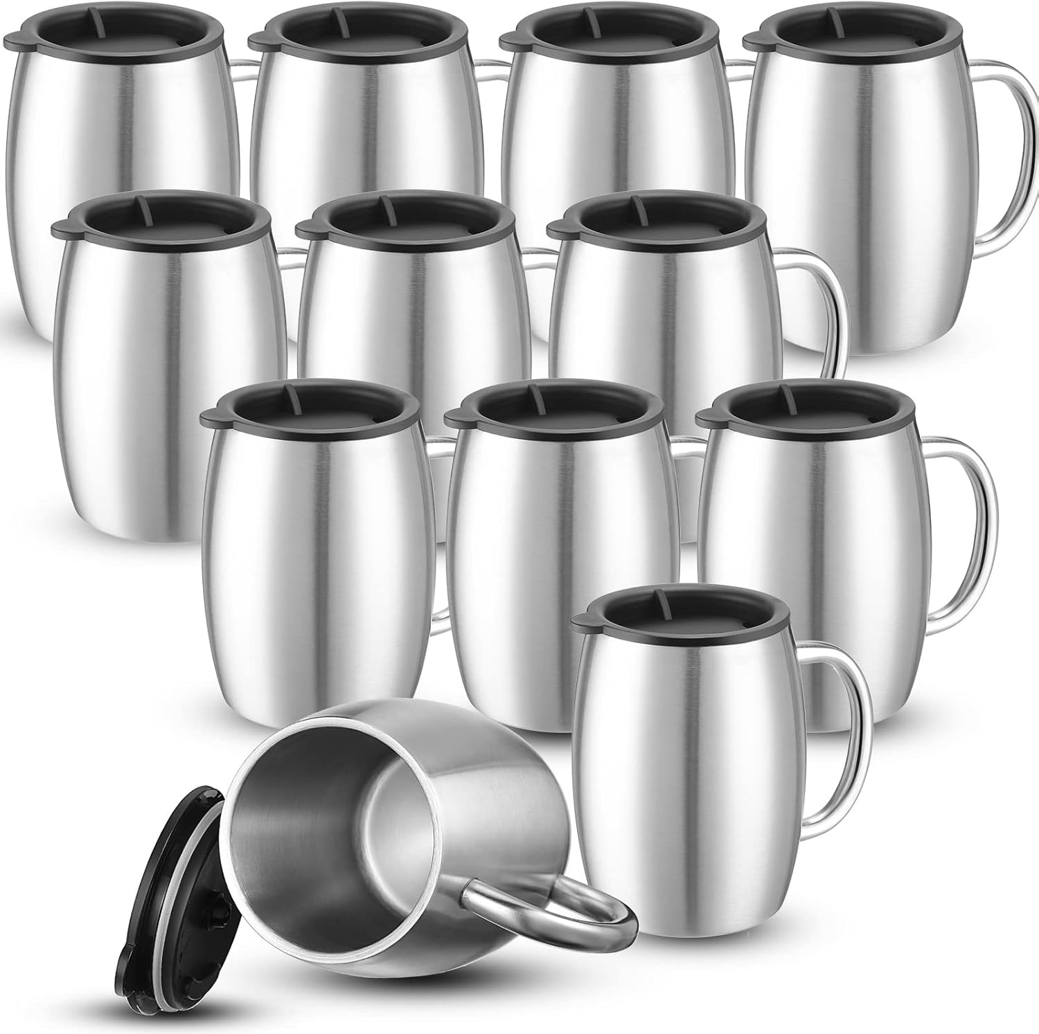 14 oz Insulated Stainless Steel Coffee Mug Spillproof with