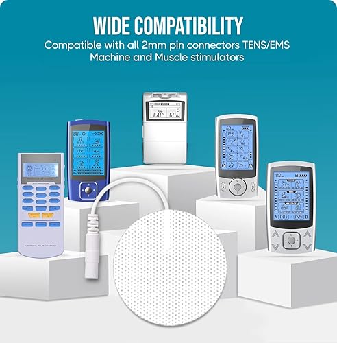 Miniatura 6 de 20 almohadillas redondas de repuesto para TENS, almohadillas de electrodos de 2 pulgadas para unidad TENS, almohadillas de electrodos reutilizables