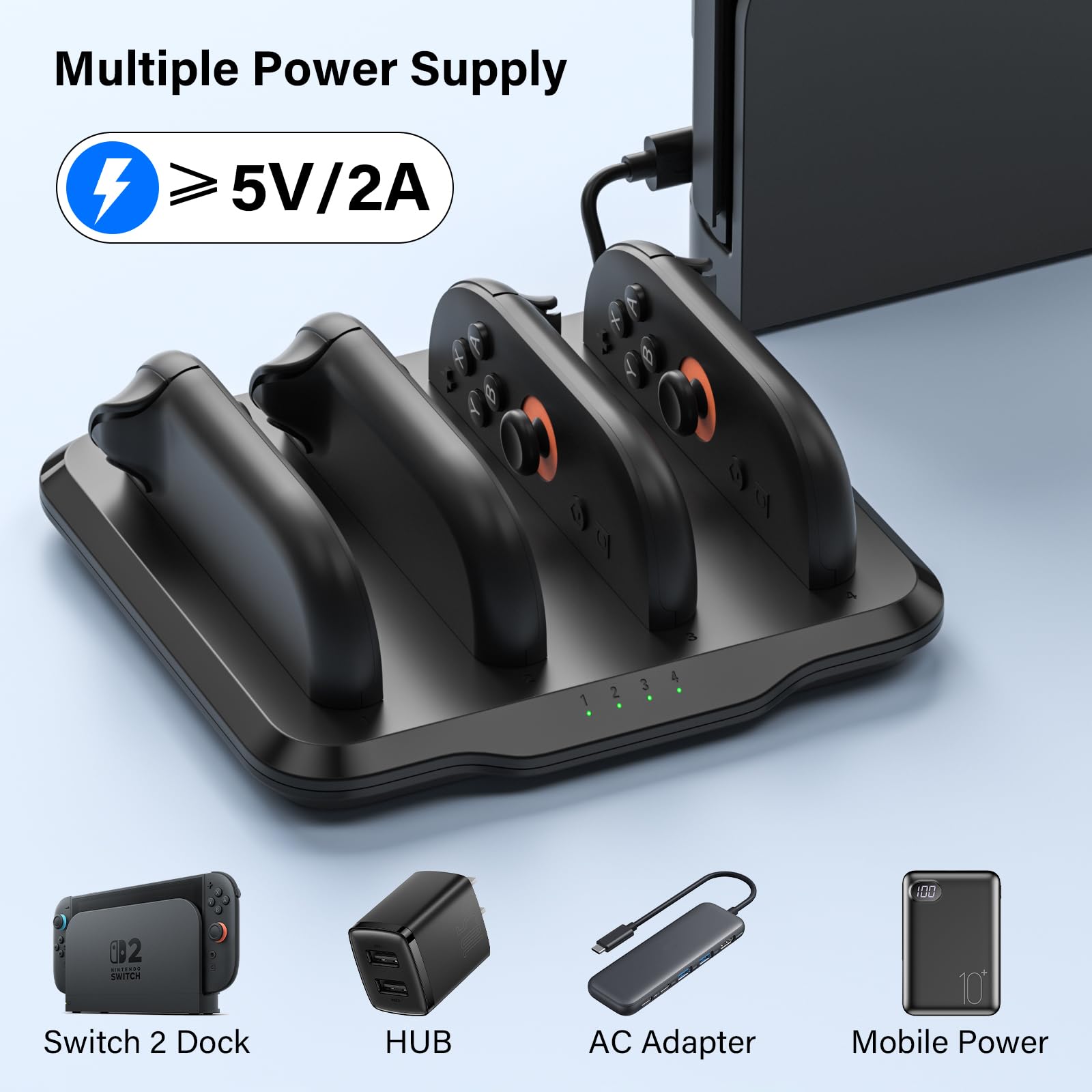 Amazon.co.jp: Joycon Charger Nintendo Switch 2用 4イン1