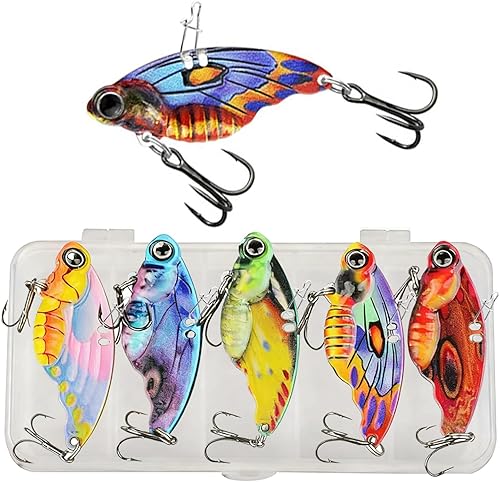 Vista 8 de Blade Baits Metal VIB Señuelos de pesca Hard Spinner Blade Baits Long Casting Cucharas de jigging para lubina, lucioperca, trucha, accesorios