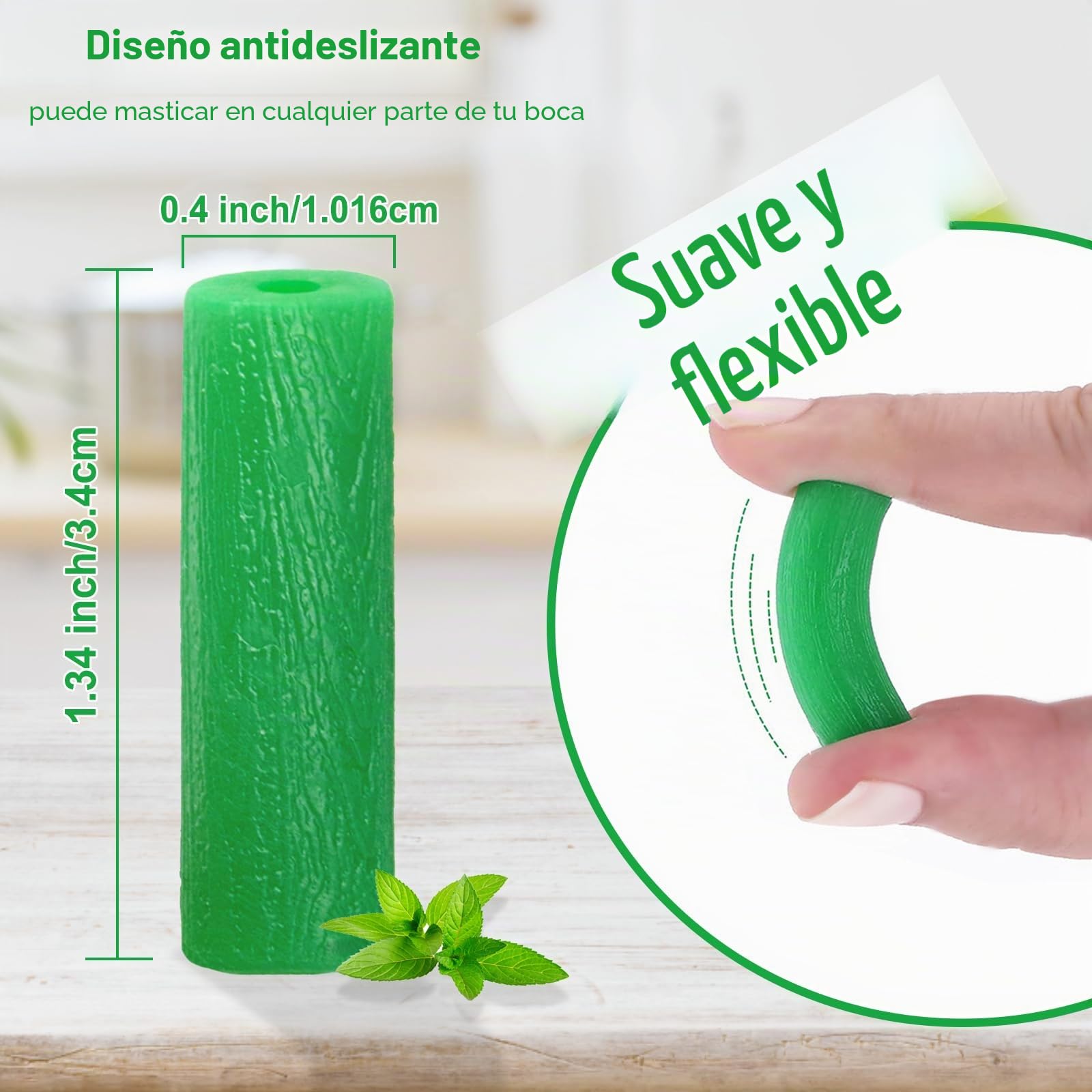BVN Aligner Chewies, 20 Piezas Alineadores Chewies con 2 Piezas Herramientas de Extracción de Alineador, Alineadoras Asiento, Masticadores Alineadoras, Alineador Chewies Masticadores, Verde