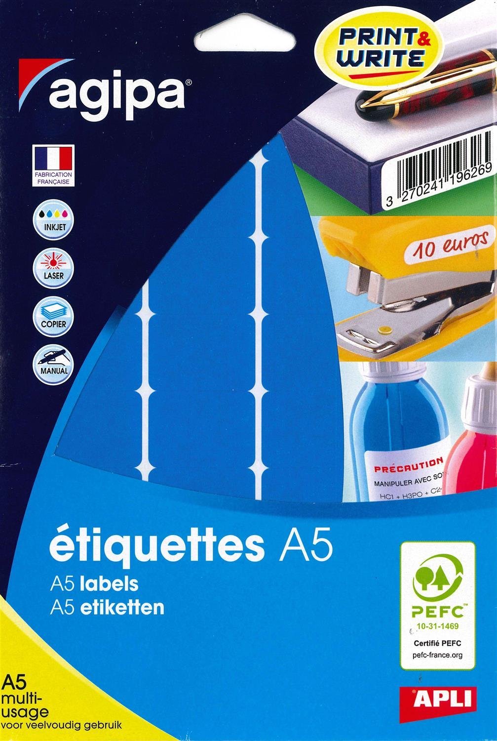 APLI 114342 Multi-Purpose Labels 24 x 33.5 mm Pack of 320 Blue
