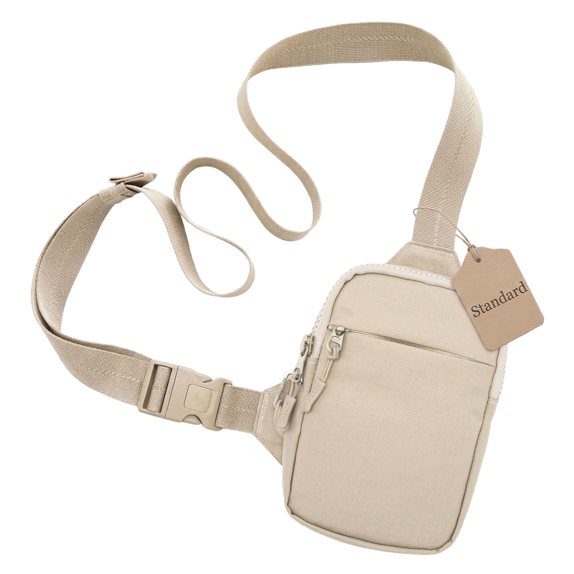 View 1 of ** has a rip on the front **
CONCEPT GLOBAL Travel Sling Bag, Anti-Theft Crossbody Bag