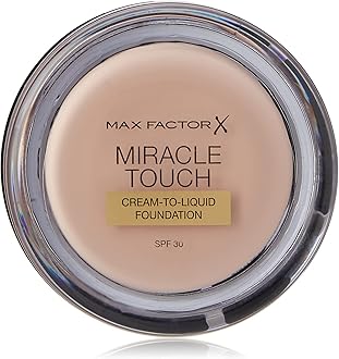 Max Factor Miracle Touch Foundation, New and Improved Formula, SPF 30 and Hyaluronic Acid, Rose Ivory