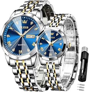 Valentines Couple Pair Quartz Watches Luminous Calendar Date