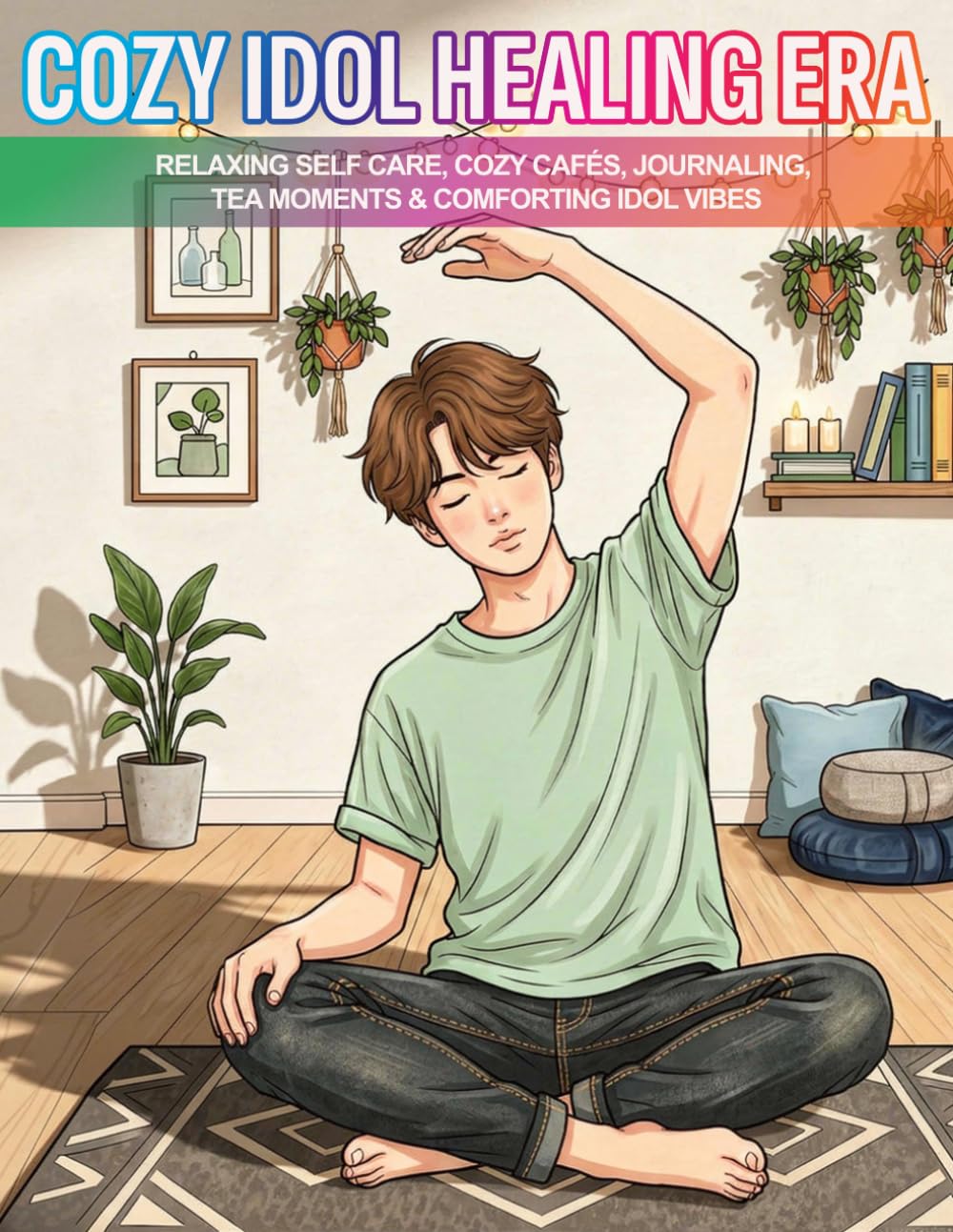 Cozy Idol Healing Era: Relaxing Self Care, Cozy Cafés, Journaling, Tea Moments & Comforting Idol Vibes (Cozy Idol Coloring Books)
