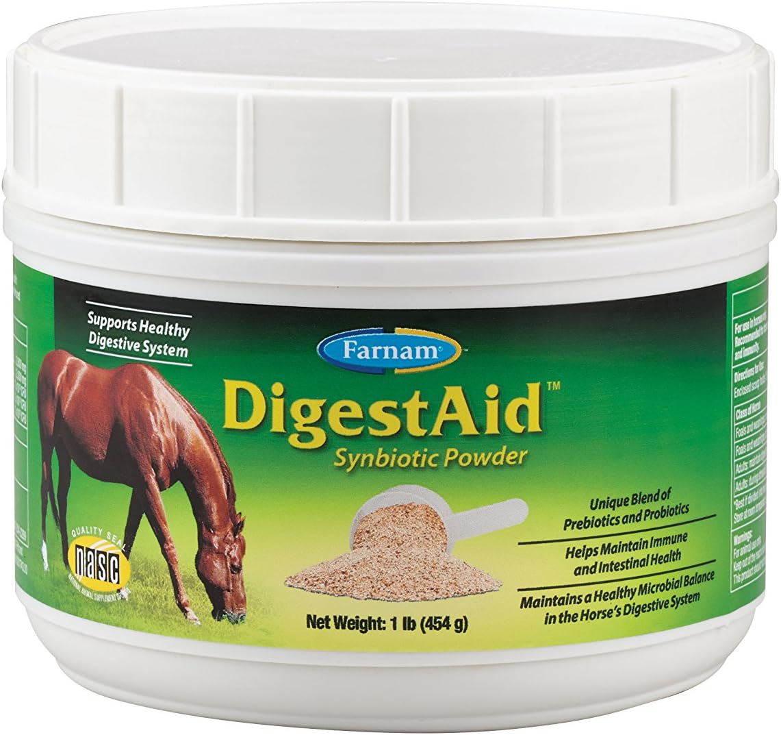 Farnam Digestive Aid, Synbiotic Powder for Horses, 1 lb (100519020) : Pet Supplies