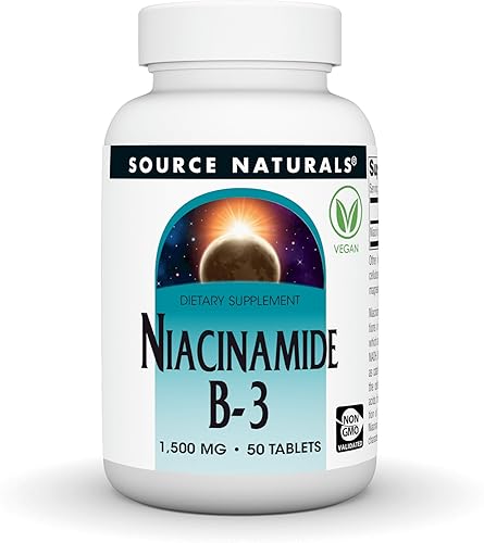Source Naturals Niacinamida B-3, 1500 mg Suplemento dietético - 50 Tabletas