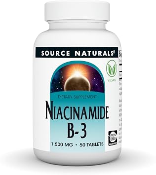 Source Naturals Niacinamide B-3, Vegan Vitamin B-3, 1500 mg - 100 Tablets