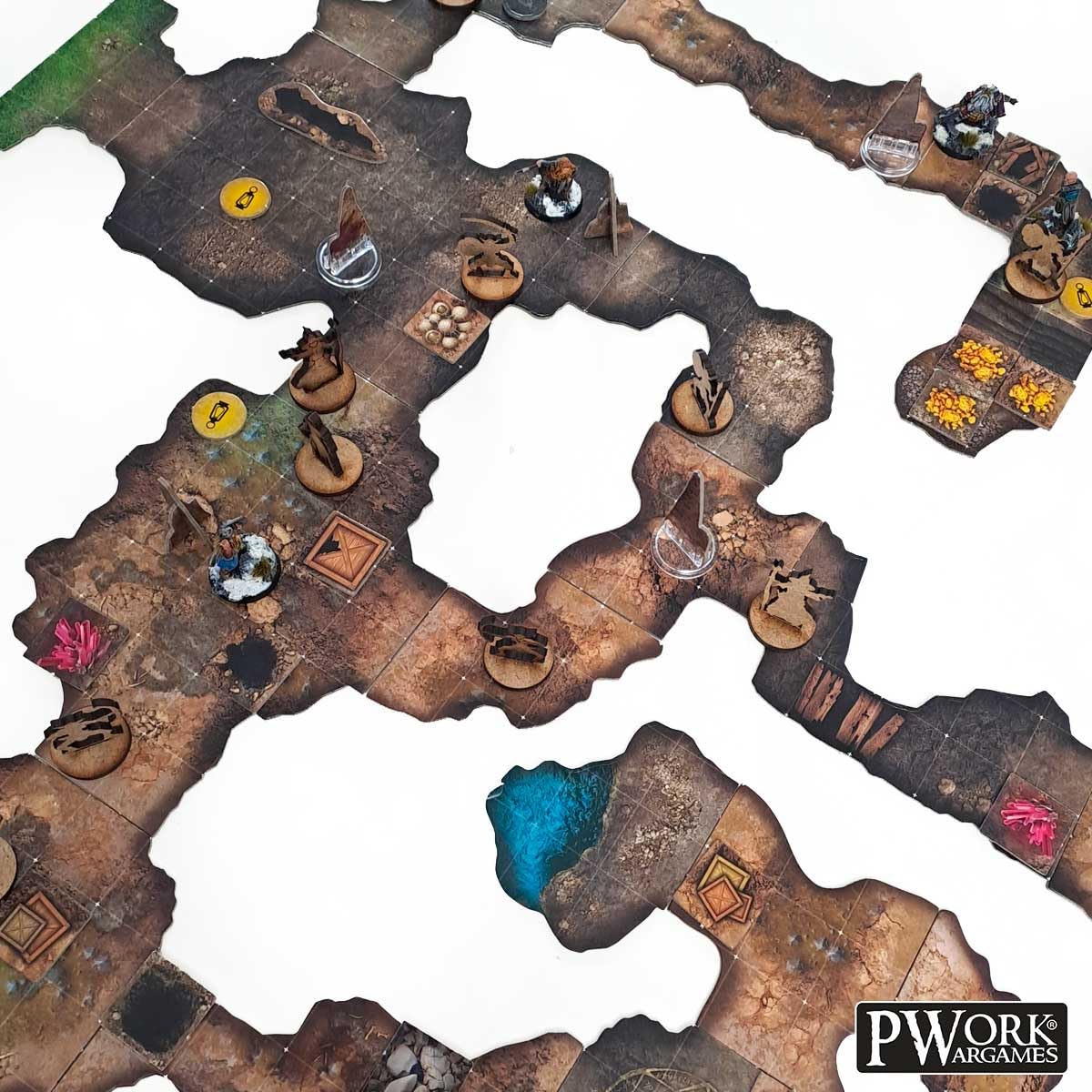 The Cave - RPG Modular Map Tiles - dwustronne płytki na karty
