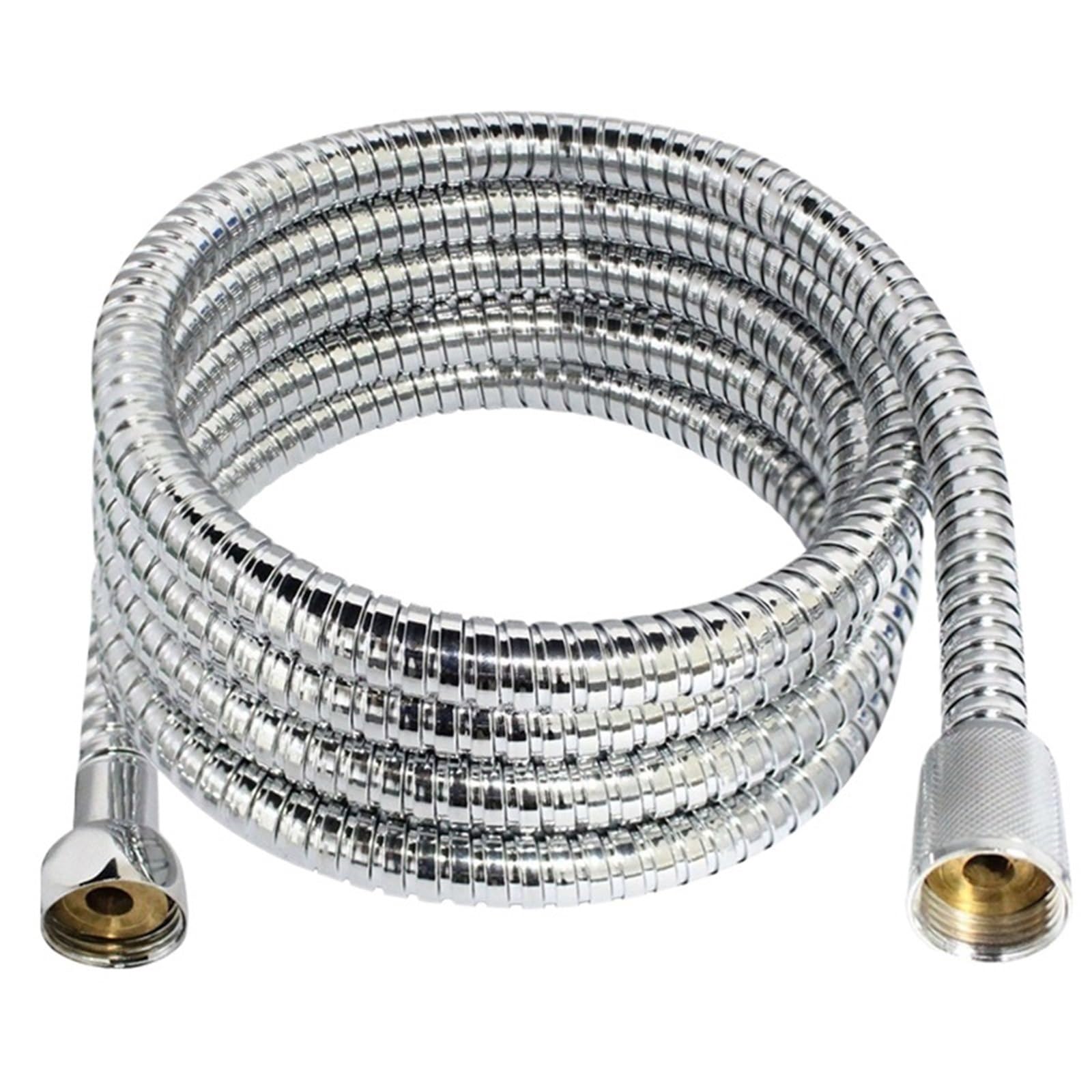Manguera de ducha de acero inoxidable de 2 m, extensión de manguera de ducha flexible duradera para fontanería de baño, resistente a fugas, fácil instalación, ajuste universal