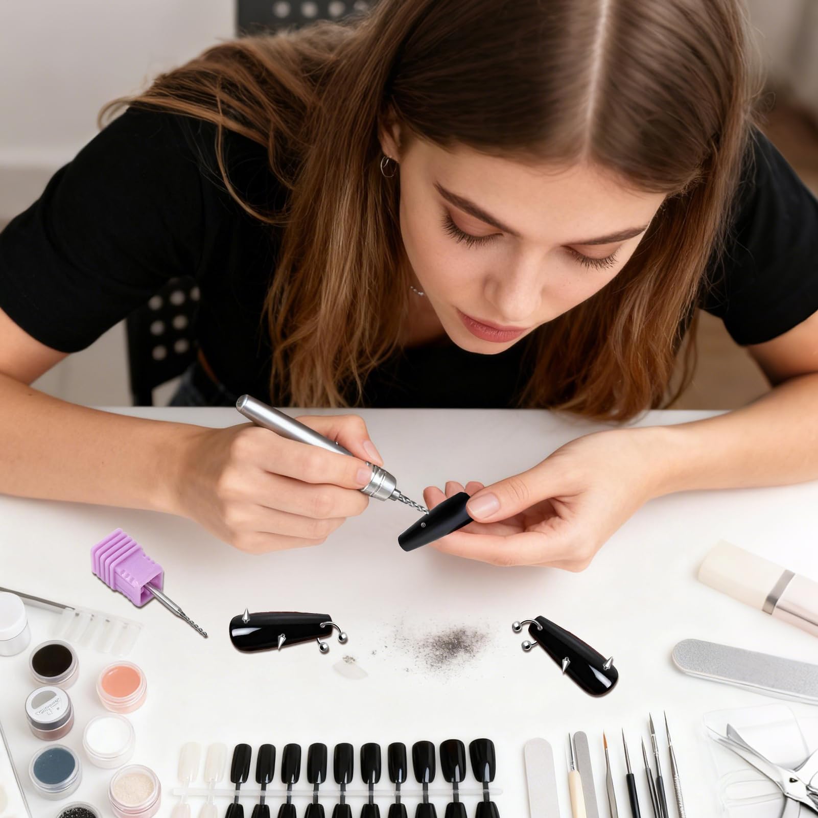 Punte Da Trapano Per Unghie Punte Per Foratura Rapida | Accessorio Per Il Trapano Delle Unghie In Acciaio Al Tungsteno Per Casa Salone Professionale Donne Principianti Fai Da Te