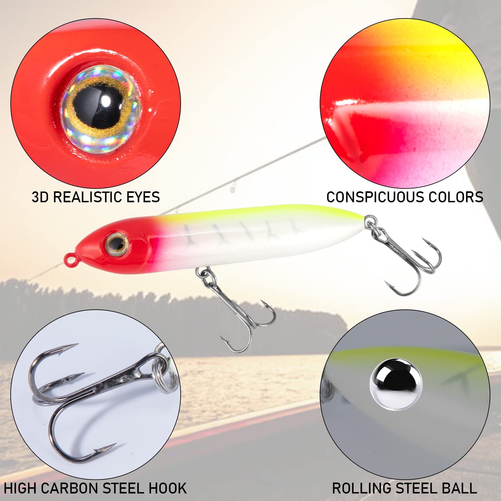 Amazon.co.jp: Alwonder トップウォーター フィッシングルアーキット