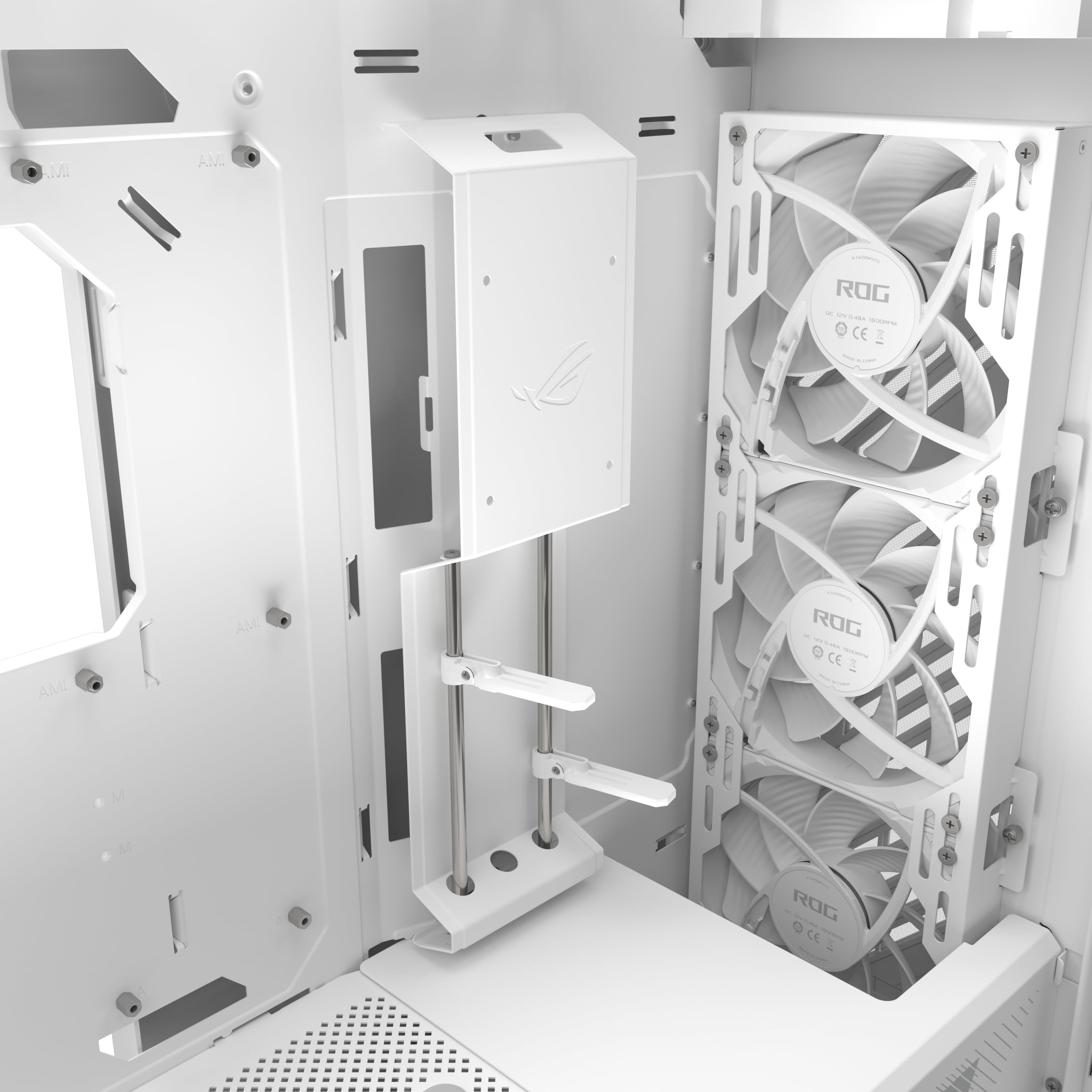 ASUS ROG Strix Helios II White Edition EATX - Carcasa para PC de Media Torre para Juegos, con Paneles Laterales de Vidrio Templado duales, Soporte para GPU de hasta 450 mm de Largo, Soportes para