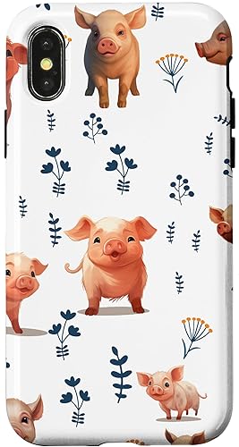 Miniatura 7 de iPhone 12 mini Pig pattern in white amazing Nature Lover Art Men Women Case