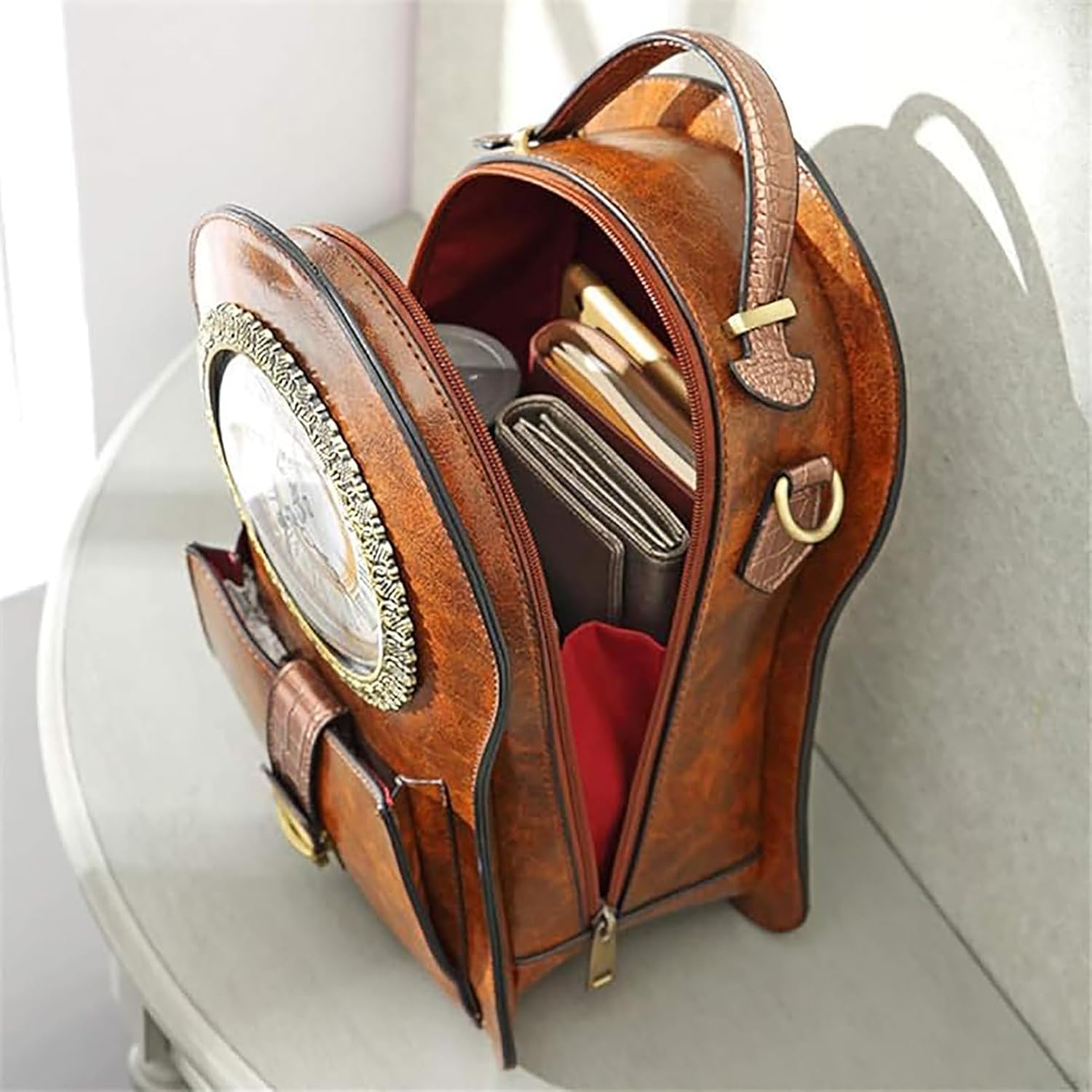 Women's Real Working Clock Bag, Workable Clock Crossbody Handbag Time Function Collection Shoulder Dropship Bag - Image 9