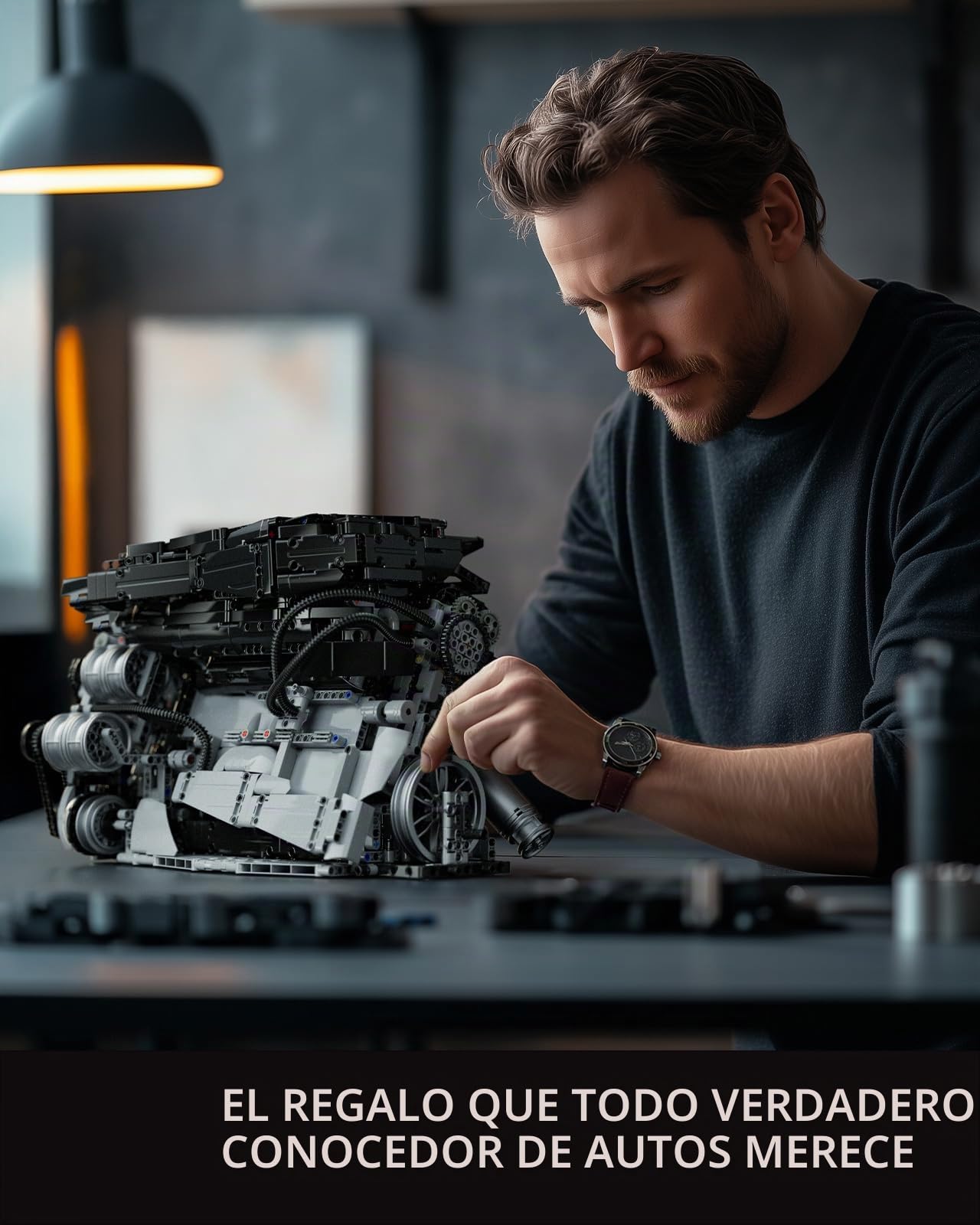 Nifeliz Maqueta de Motor L6 para Adultos, Tecnología Motor Kit de Construcción, Regalo Coleccionable para Hombres y Mujeres (2,820 Piezas, NF10316) | Modelo avanzado de motor de coleccionista, juguete educativo de ciencia física para adultos, exhibición e