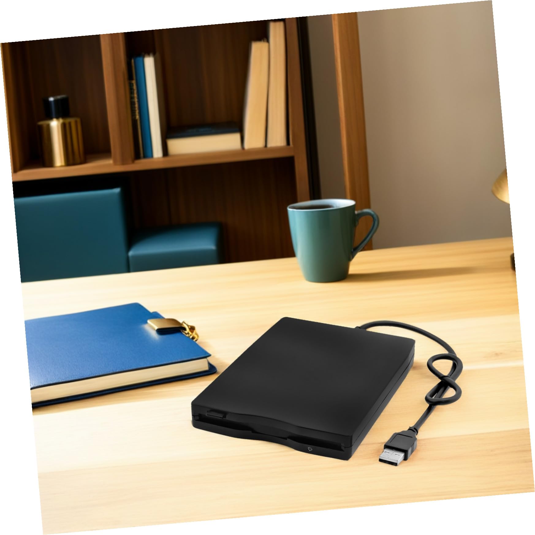Lettore di Floppy Disk Esterno USB 2.0 1,44 Megabyte Nero | Dati su Interfaccia USB 2.0, Design Compatto in Plastica, Compatibile con Molti Sistemi Operativi