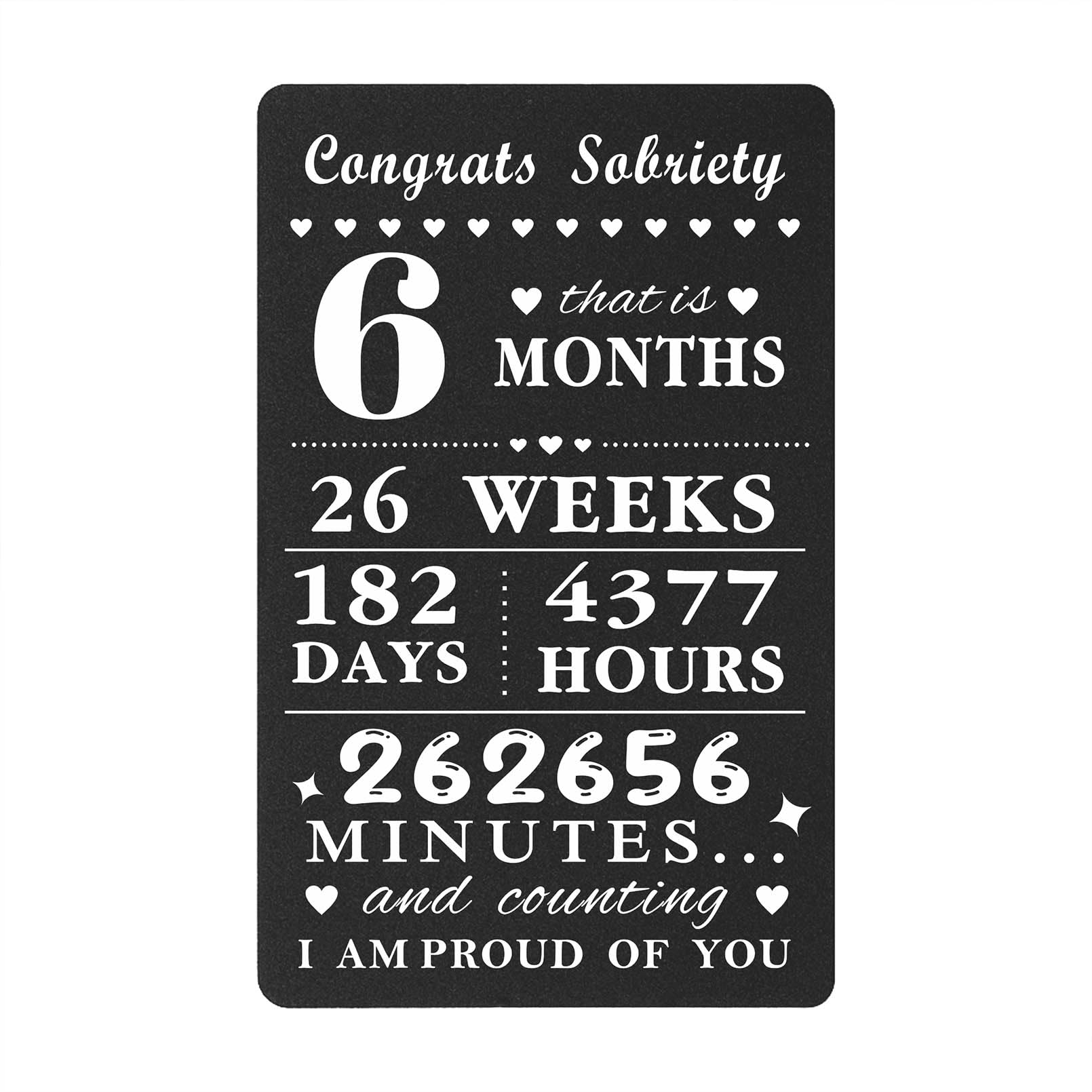 6 Months Sobriety Card for Women Men, 6 Six Month Sober Gift, AA NA Recovery Alcohol Recovery Anniversary Card