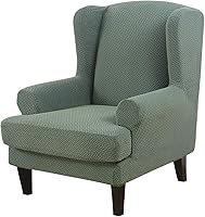 Vista 31 de GULI Wingback - Funda para silla de 2 piezas, fundas para silla de sillón, fundas de elastano para sofá, protector de muebles, lavable a máquina