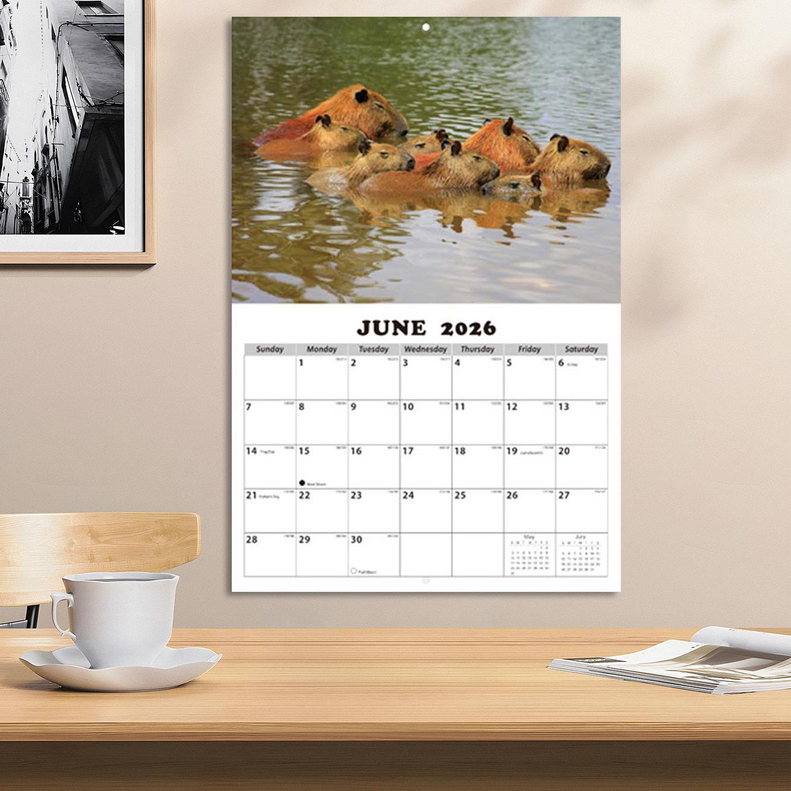 12 Monate Wandkalender,Englischer Terminplaner - 12 Monate Kalender für | die Wandmontage,Für Klassenzimmer Wohnzimmer Studentenzimmer Arbeitszimmer Schüler Lehrer