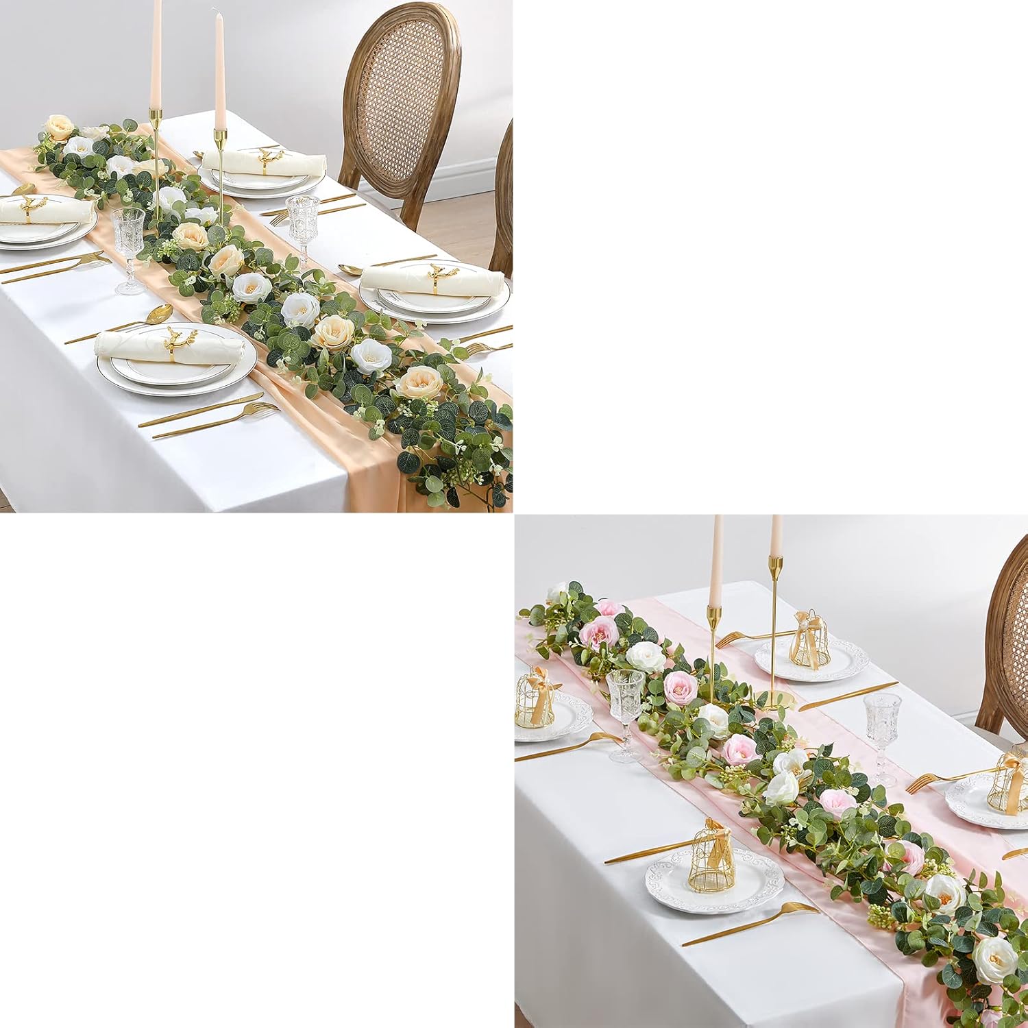 Serwalin 4pcs Flower Garlands Artificial Floral Garlands