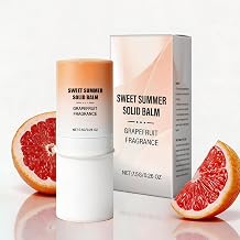 Flavored Solid Perfume Stick,Portable Travel Perfumes,Long Lasting Fragrances,Grapefruit Scent - Clean,Fresh,Zesty,Vibrant,Energetic,Non Sticky Formula-0.26 oz