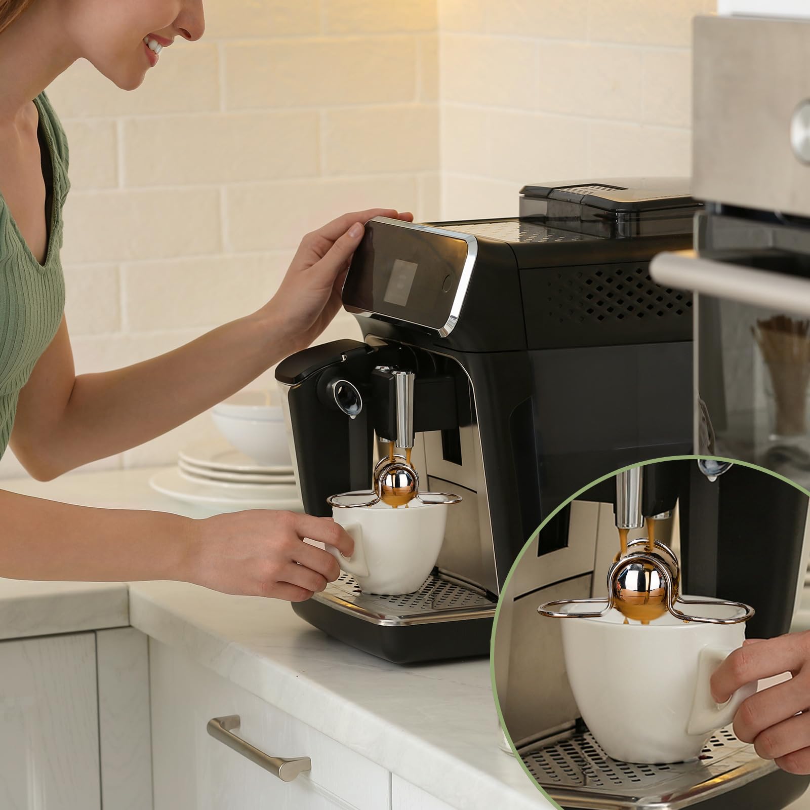 Sunnychicc 4 takım kahve soğutma aracı Espresso dondurulmuş top