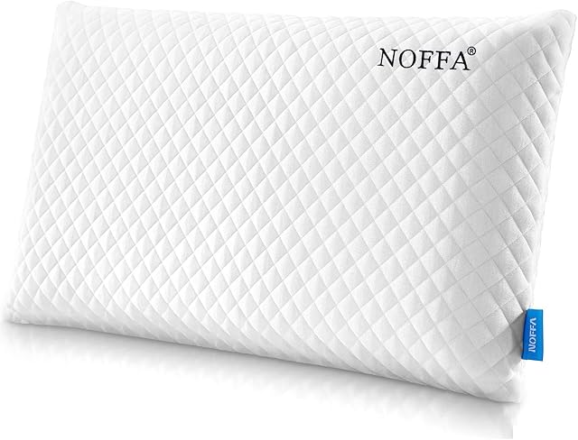 NOFFA Bouncy Orthopedic Neck Support Pillow for Sleeping, Special Foam Deep Sleep Pillow, Bed Pillow for Side, Back, Stomach Sleepers, Removable and Washable Cover (Queen Size (70 * 38 cm))