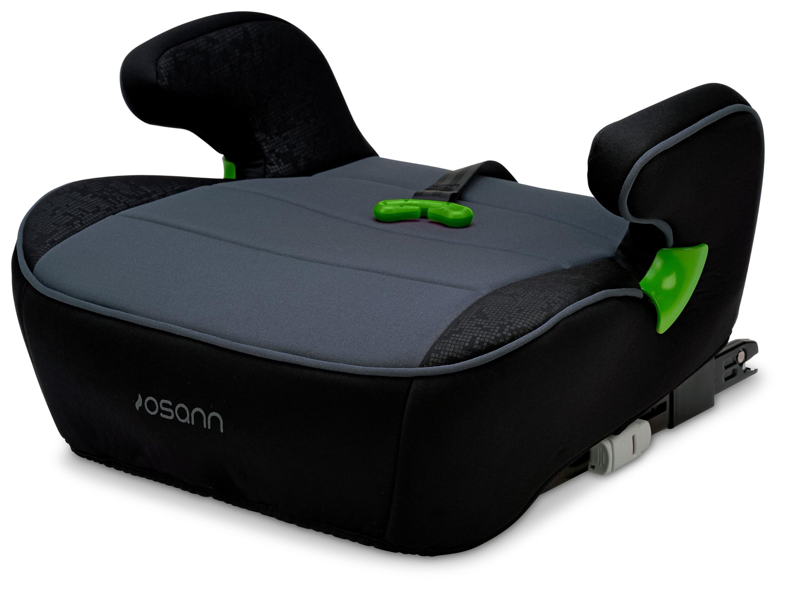 Osann Junior Isofix Gurtfix Sitzerhöhung Auto Kinder 126-150 cm Gurtfix-Technologie ergonomischer Sitzfläche Kindersitzerhöhung ab 6 Jahre Pixel Black