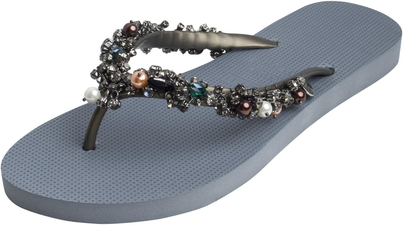 Uzurii Women's Treasure Thong Sandals Silver Silver