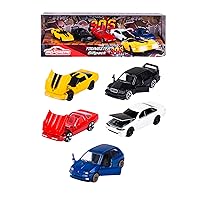 Majorette - Confezione da 5 auto in metallo I Giovani '90