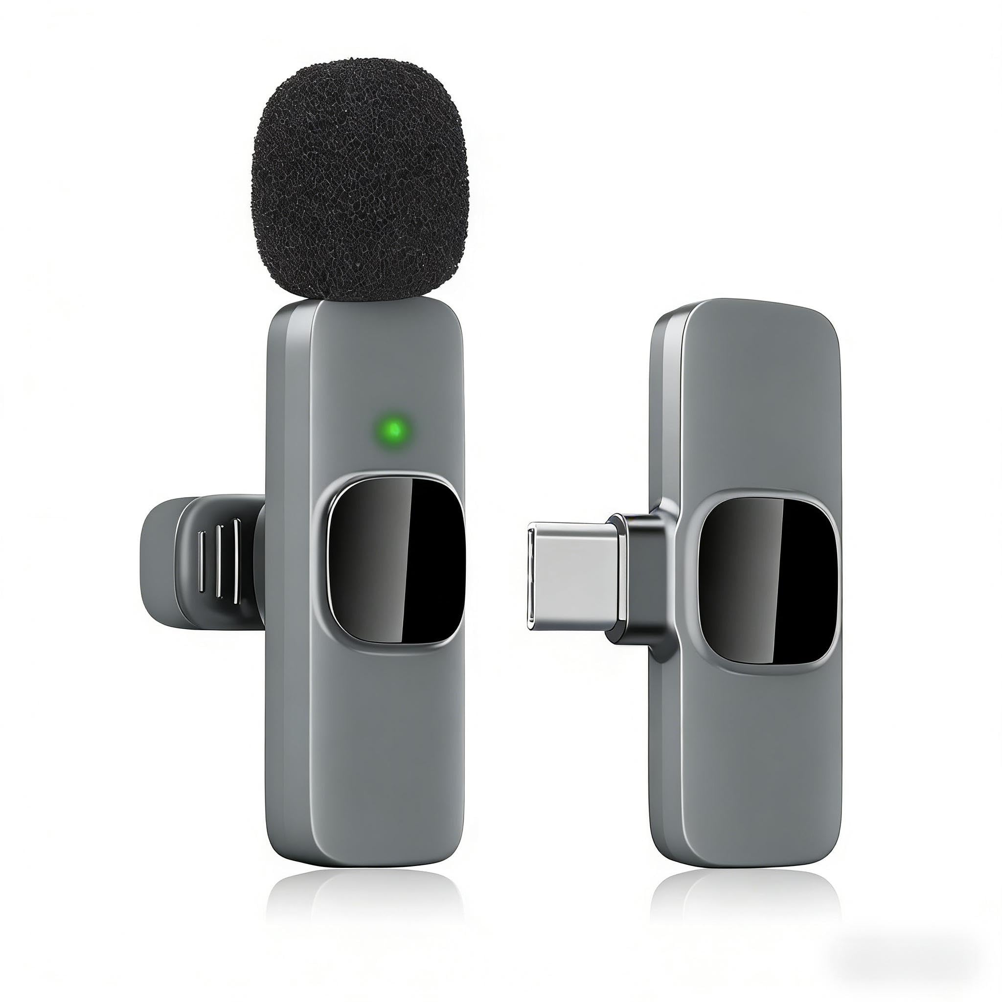 Wireless Lavalier Microphone for iPhone(15/16/17) / Android, Noise Reduction, USB-C Plug and Play Mini Lapel Mic Clip on Microphone Wireless