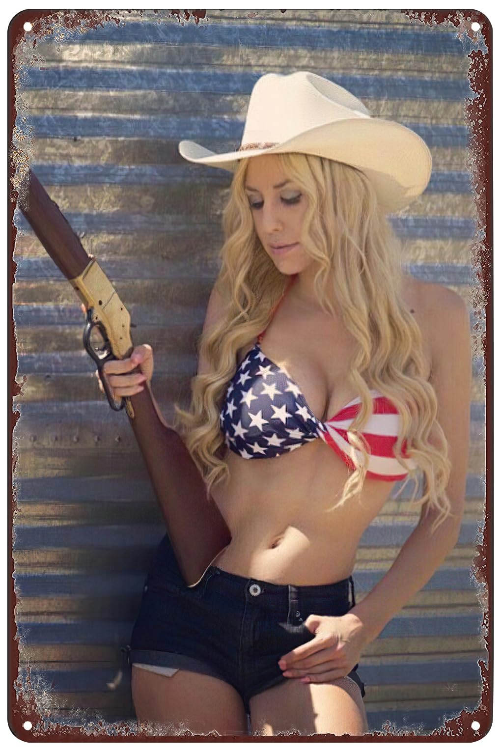 Amazon.com: Sexy Hot Woman Gun Metal Poster Pinup Girl  display picture 3