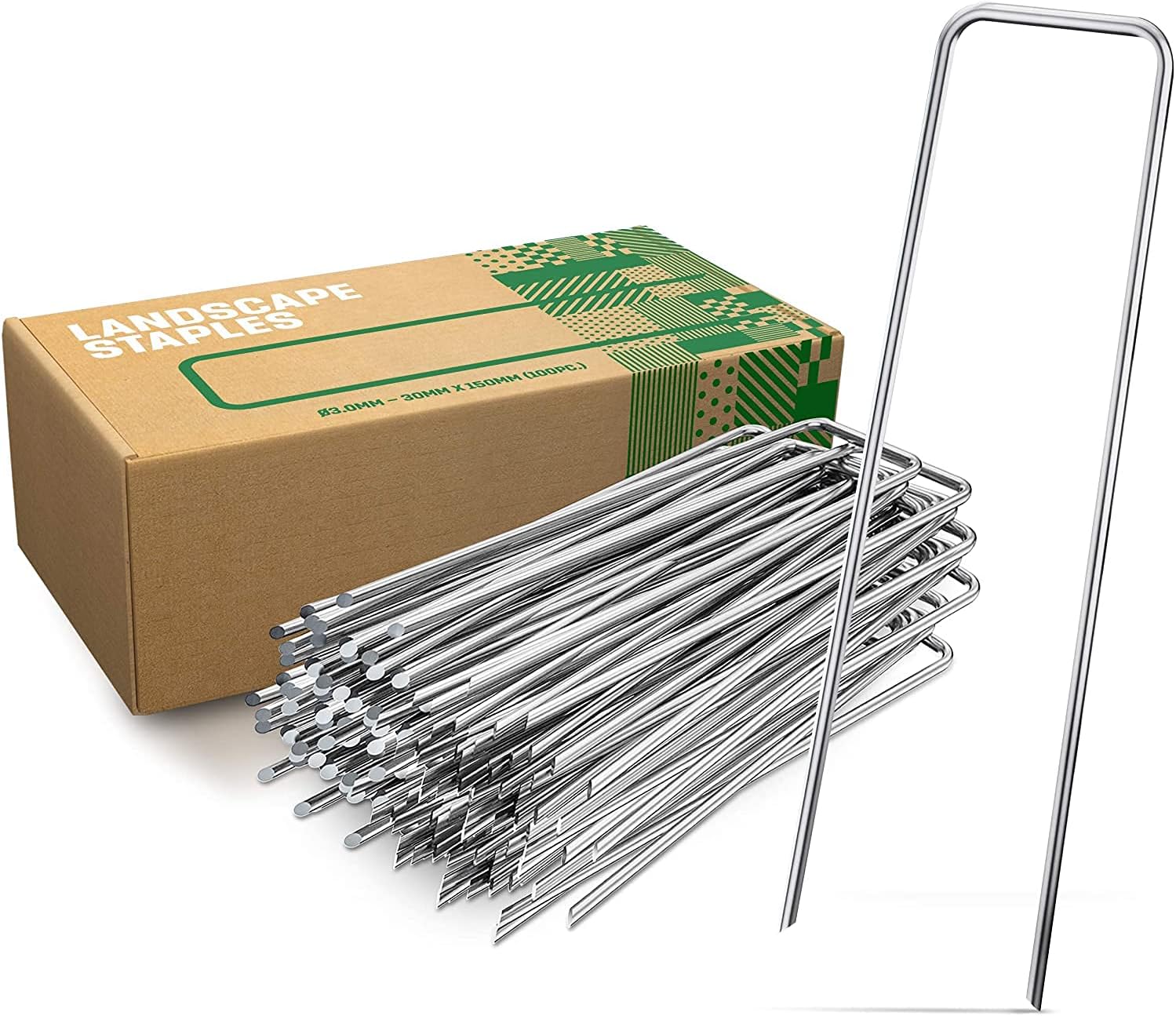 GardenGloss® Galvanized Landscape Staples Made of Anti