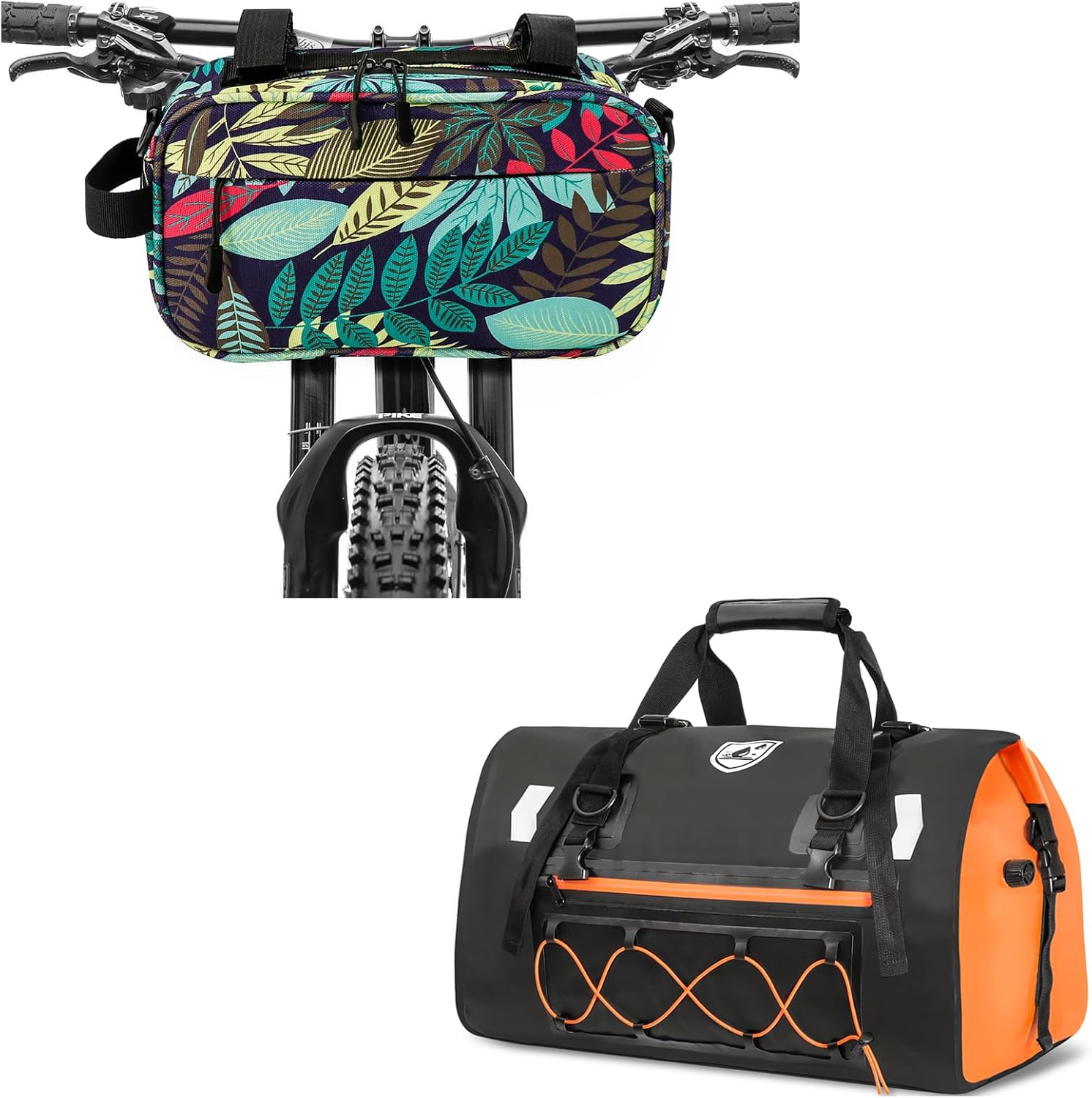 YEEGO DIRECT Handlebar Bag for Bicycles, Bike Bag Multifunctional Waterproof Scooter Crossbag Handbag and Motorcycle Tail Bag, 50L Waterproof Duffle Bag, Luggage Dry Saddle Rear Rack Trunk Bags