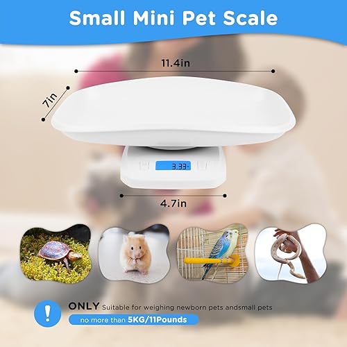 Miniatura 2 de Revolucionaria báscula pequeña para mascotas el mejor compañero de pesaje digital para perros. Gatos y mascotas pequeñas. Báscula de peso LCD