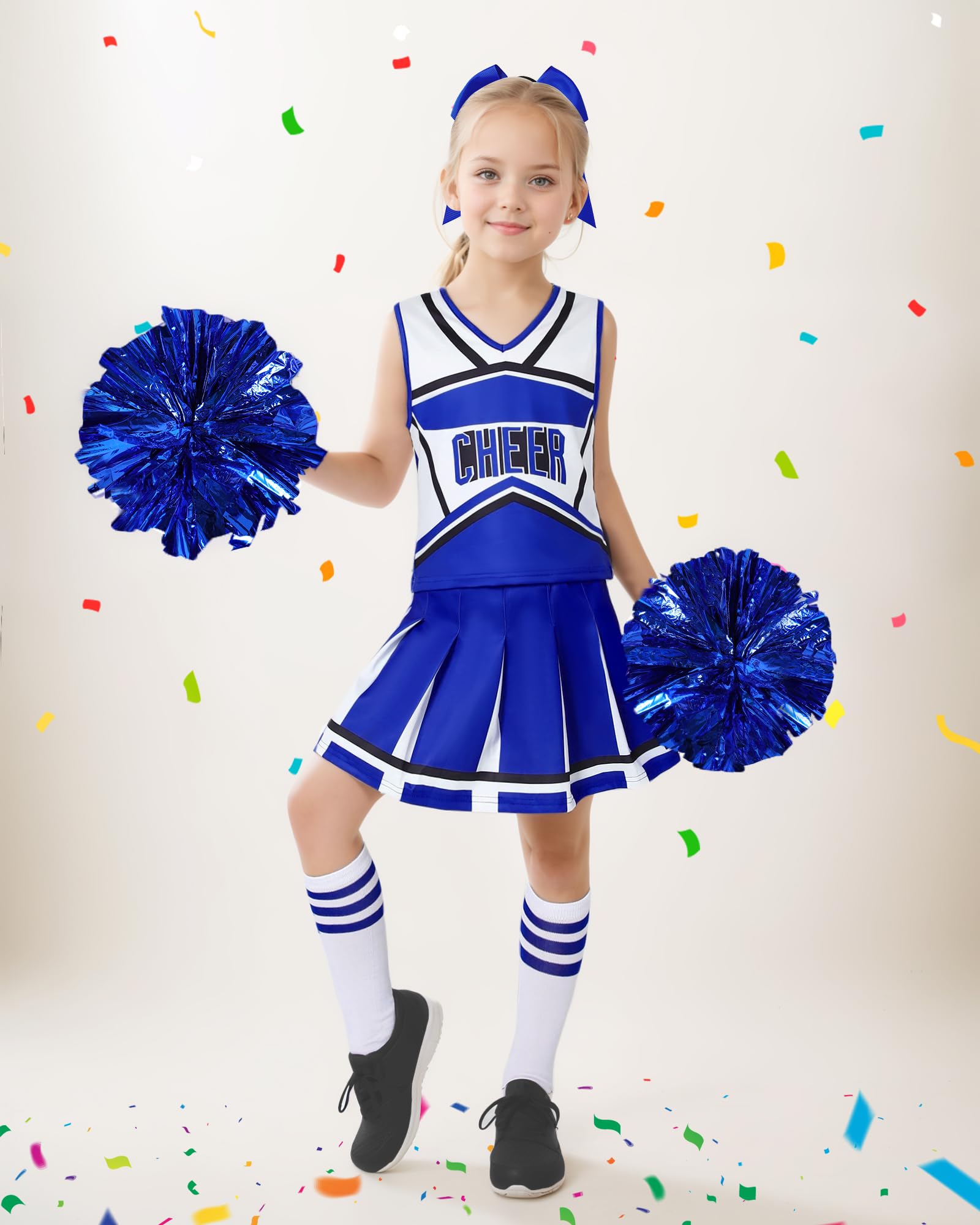 Disfraz de animadora para niñas, disfraz de Halloween para niños de 5 a 12 años, uniforme de animadora, disfraz para fiesta de cumpleaños