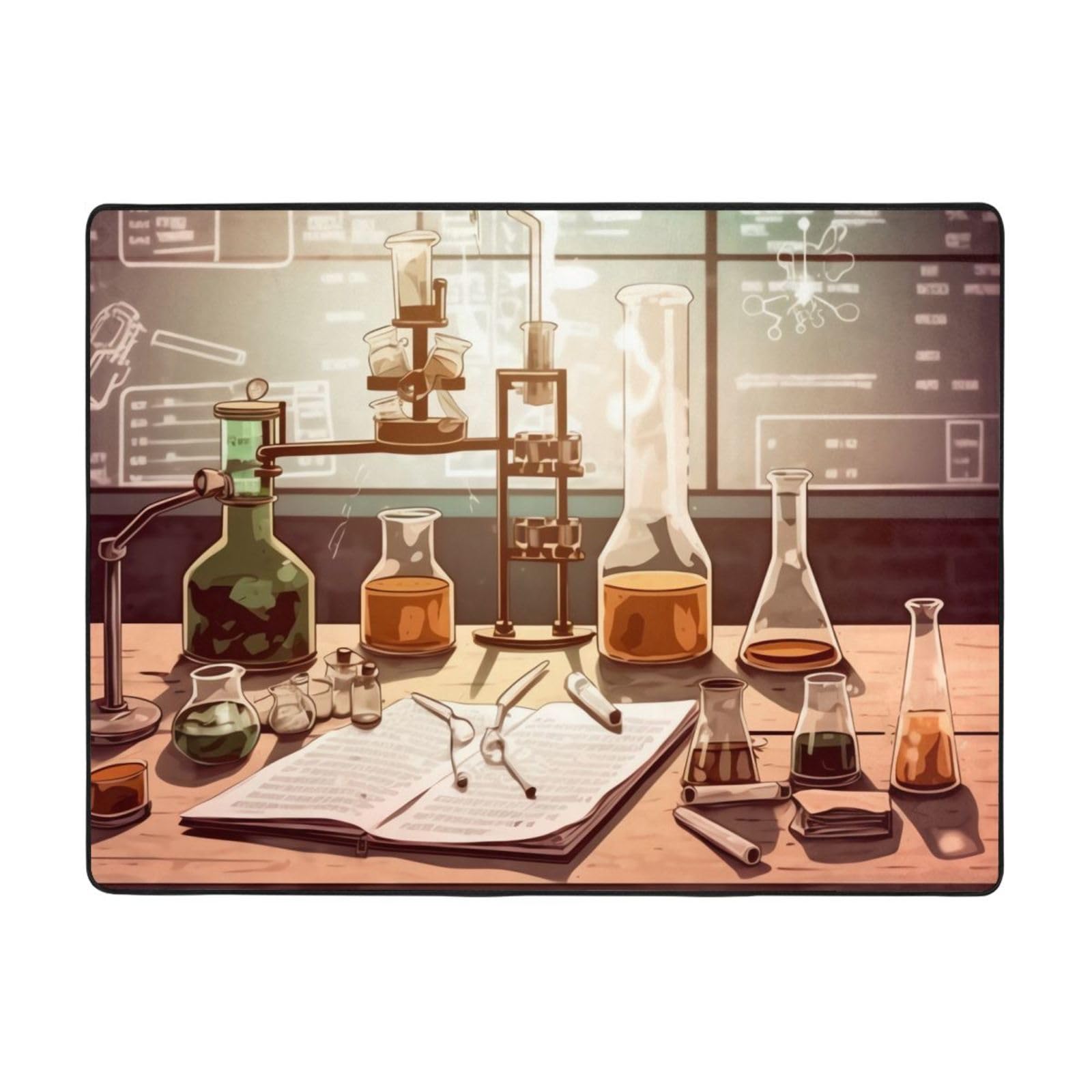 Tapis de sol de luxe BAFAFA au design laboratoire de chimie