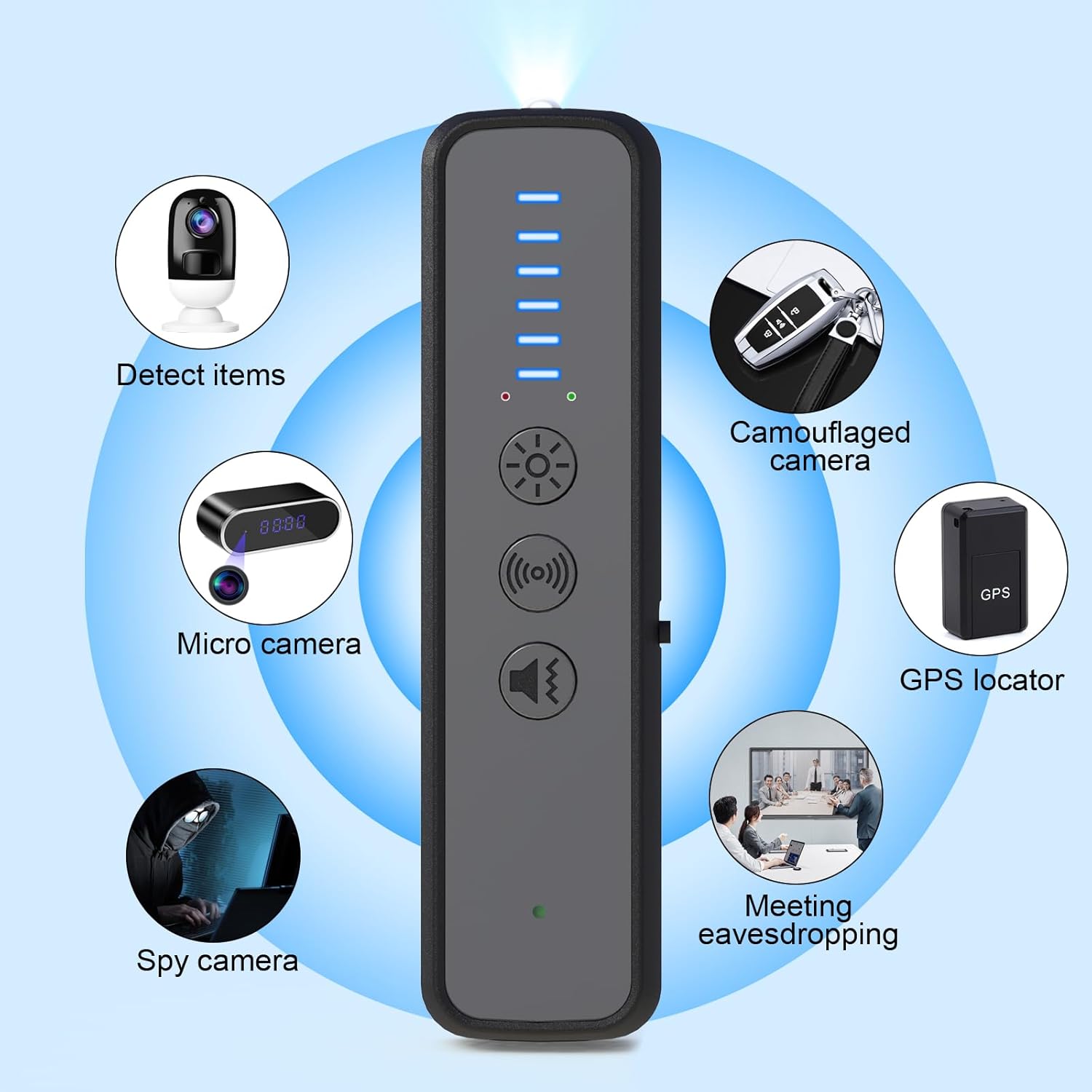 2025 Hidden Camera Detectors Camera Finder.Professional GPS Tracker Detector,Hidden Bug and Camera Detector for Travel, Car, Bathroom,Office, Hotel to Protect Your Safety - Image 2