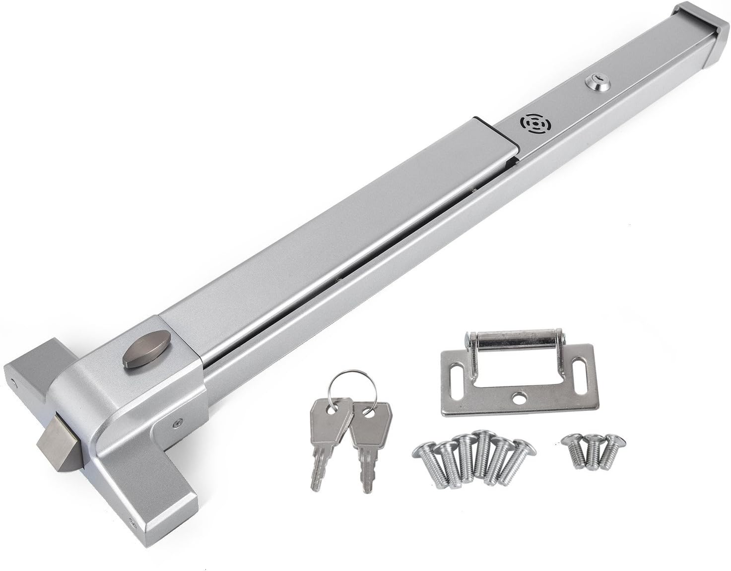 TOTOOL Emergency Panic Exit Stainless Steel Push Bar Panic Exit Device Commercial Door Push Bar with Alarm for Wood or Metal Door Applications