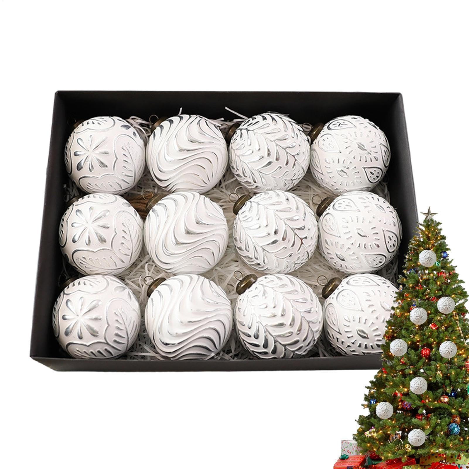 Bolas de Navidad Pack De 12 Piezas Colgante Vintage para Colgar