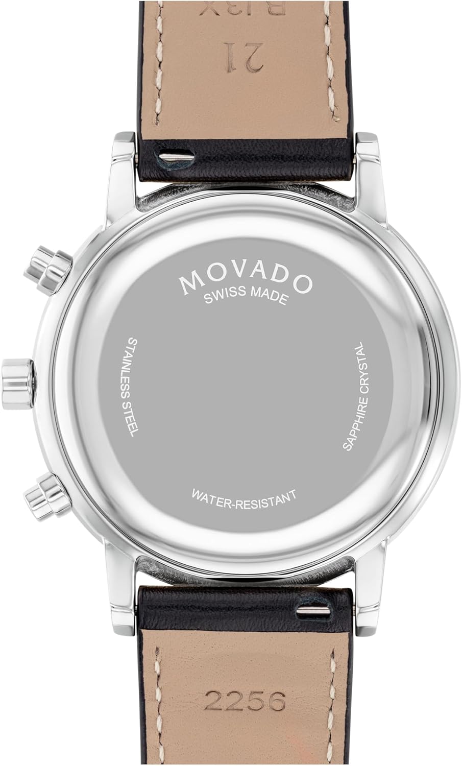 Movado Museum Classic Men's Swiss Chronograph Watch with Quartz Movement, Calfskin Strap, Water Resistance 3ATM/30 Meters - Classic Luxury Timepiece - Gift for Him - 42mm