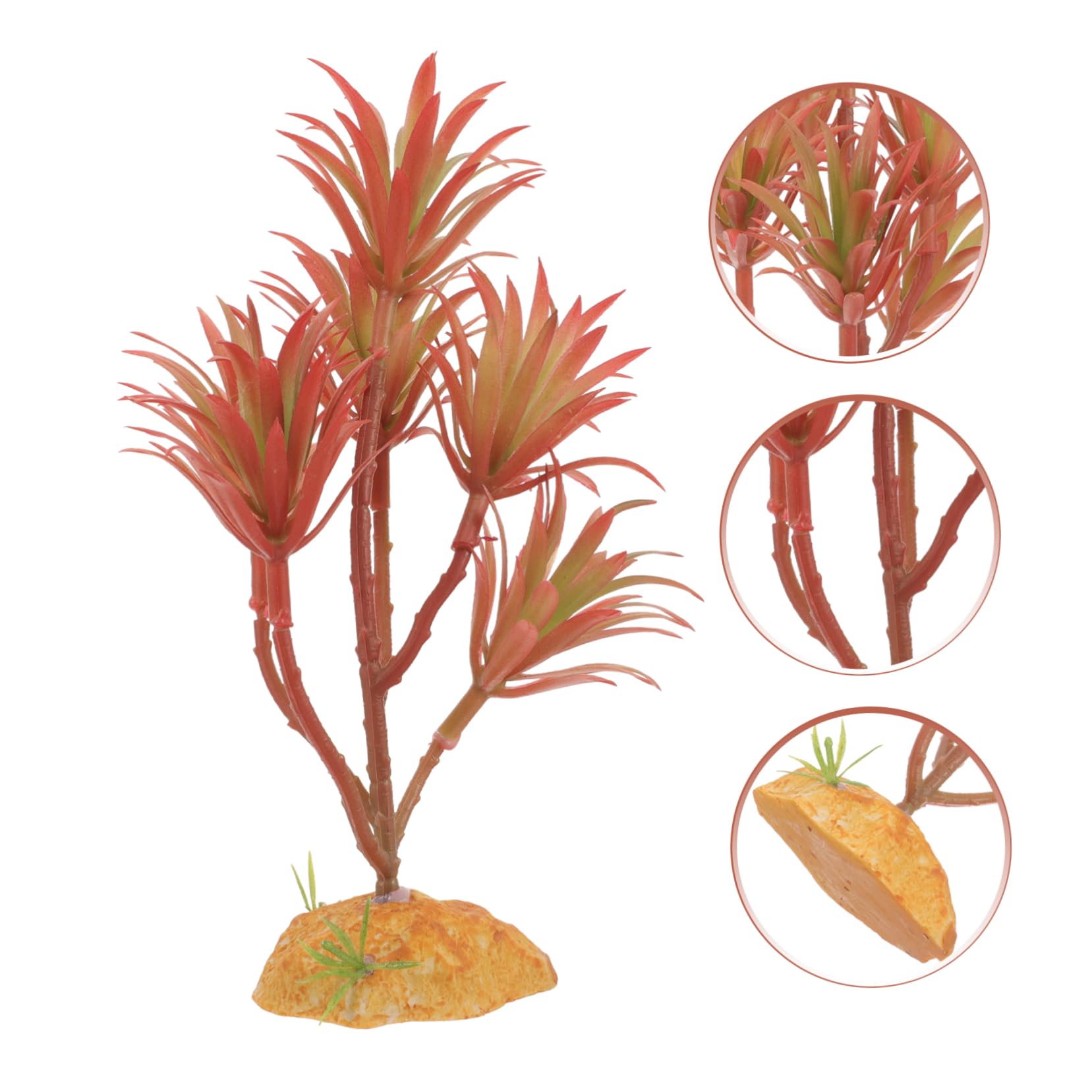 Abaodam 5 Pezzi Set di piante simulato piante da acquario impostore grandi d'acquario pianta acquatico decorazione dell'io Piccole betta pesce plastica