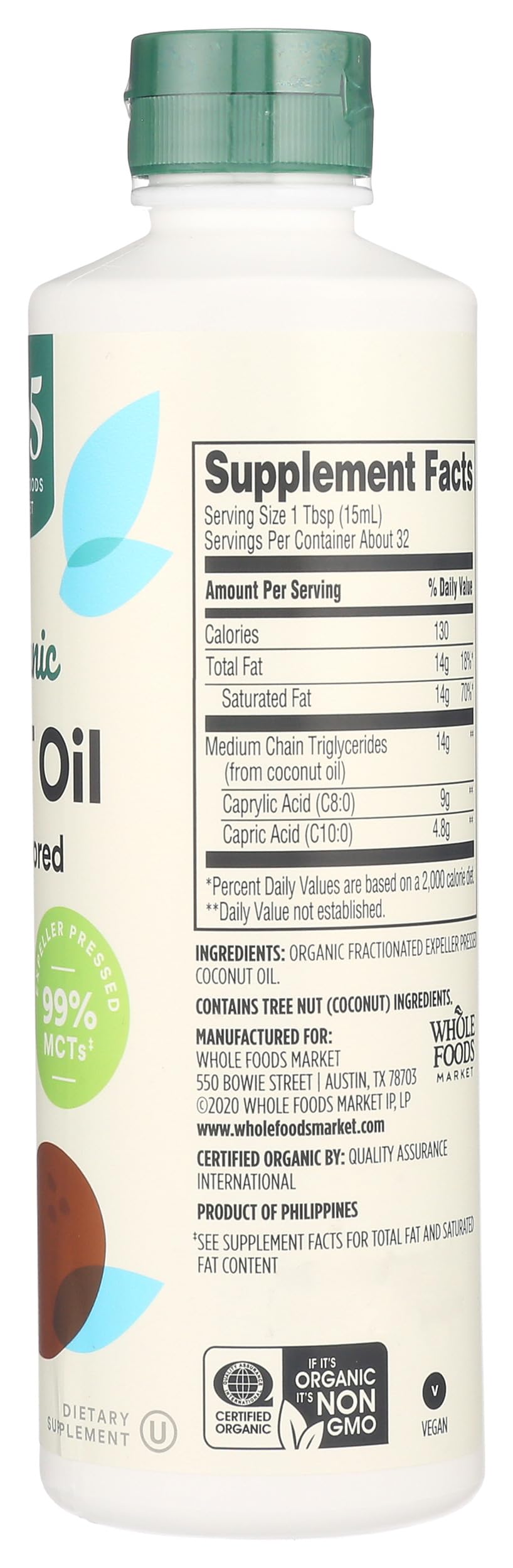 365 by Whole Foods Market, Organic MCT Oil, Unflavored, 16 Fl Oz — Amazon image 5