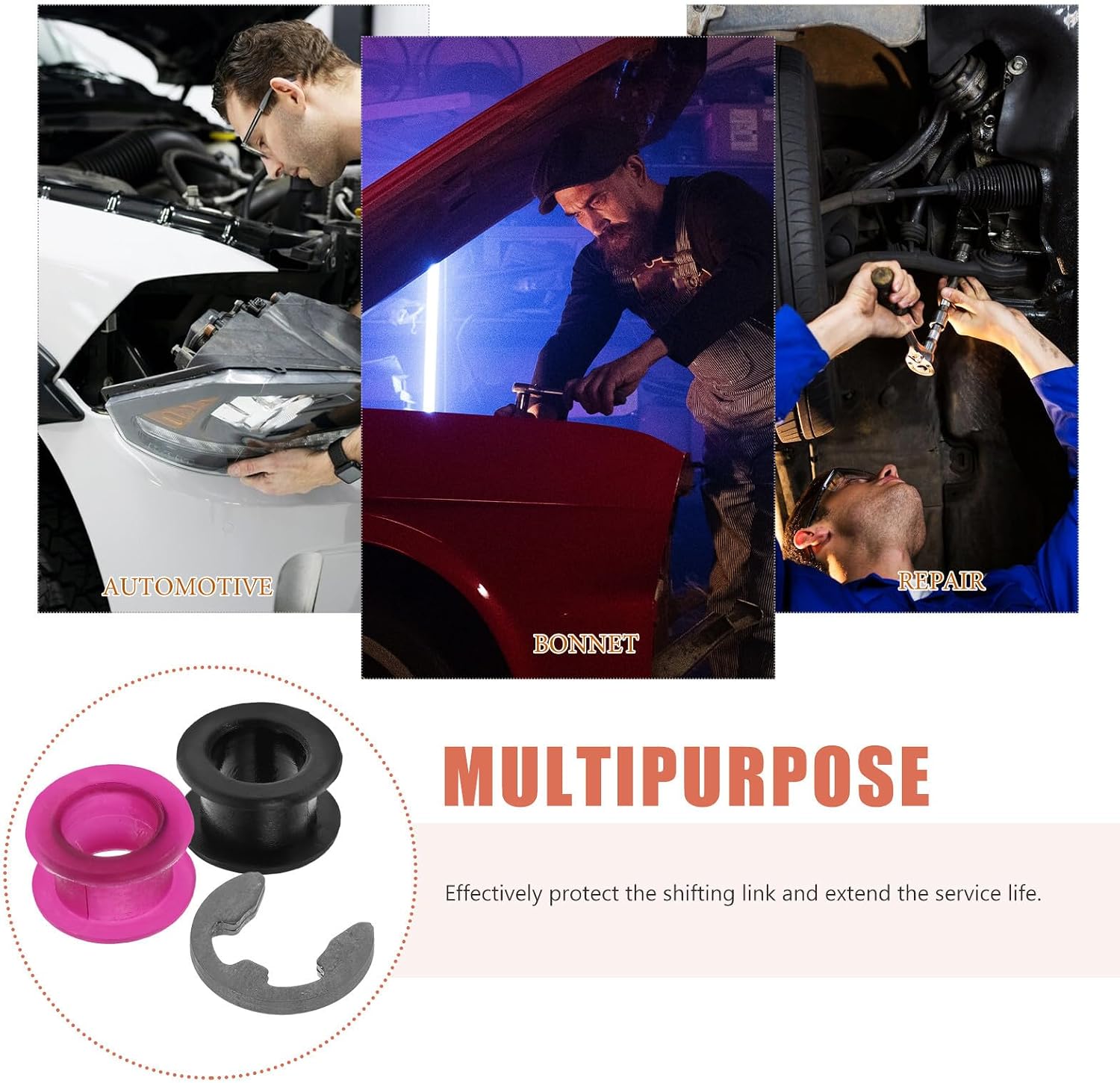 2pcs Car Shift Linkage Bushings Replacement for Secure and Stable Installation, Rubber and Plastic Material, Ensures Smoother Gear Changes for Automotive Transmission Parts