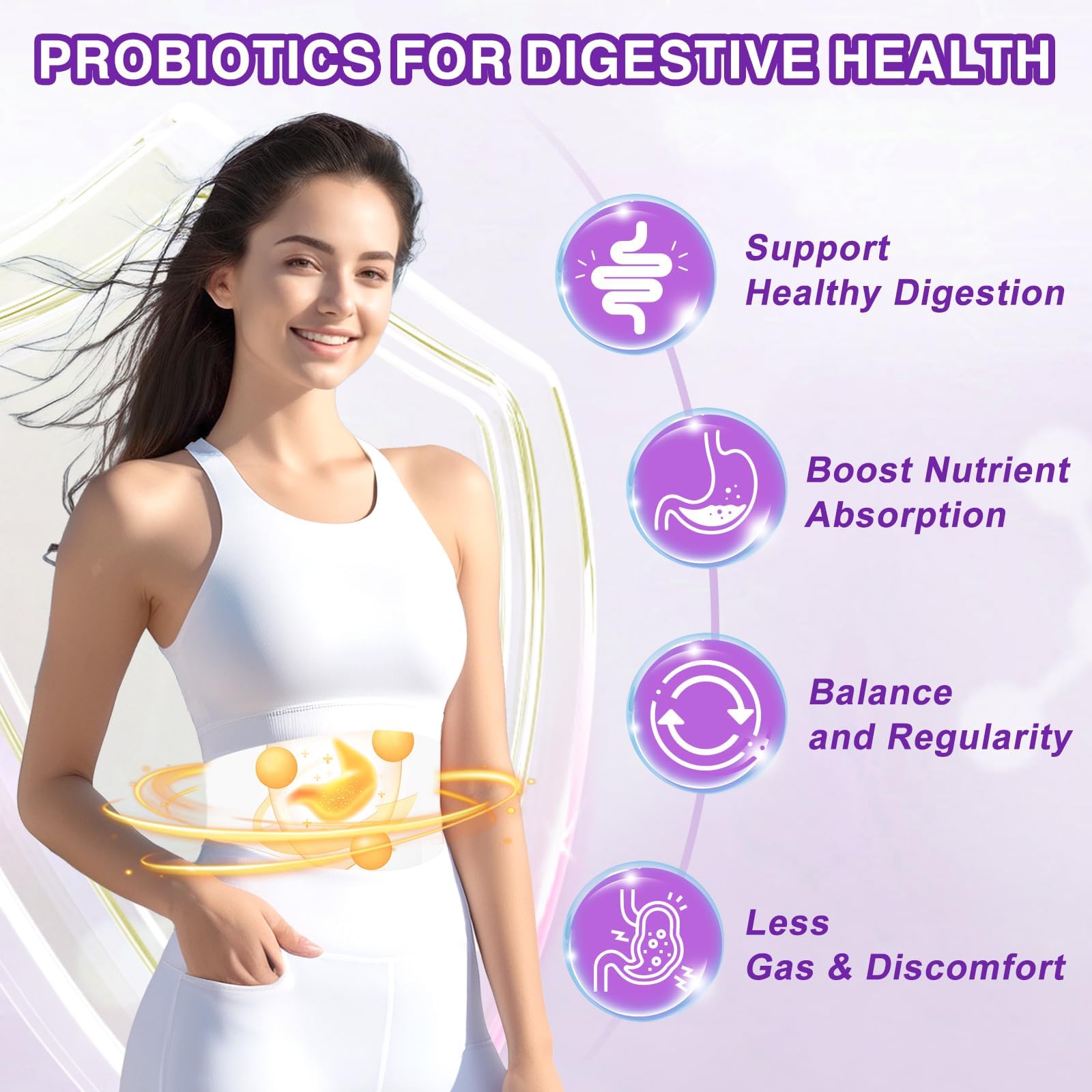 ZEBORA Probiotics for Women - 100 Billion CFUs, 90 Capsules — Amazon image 3