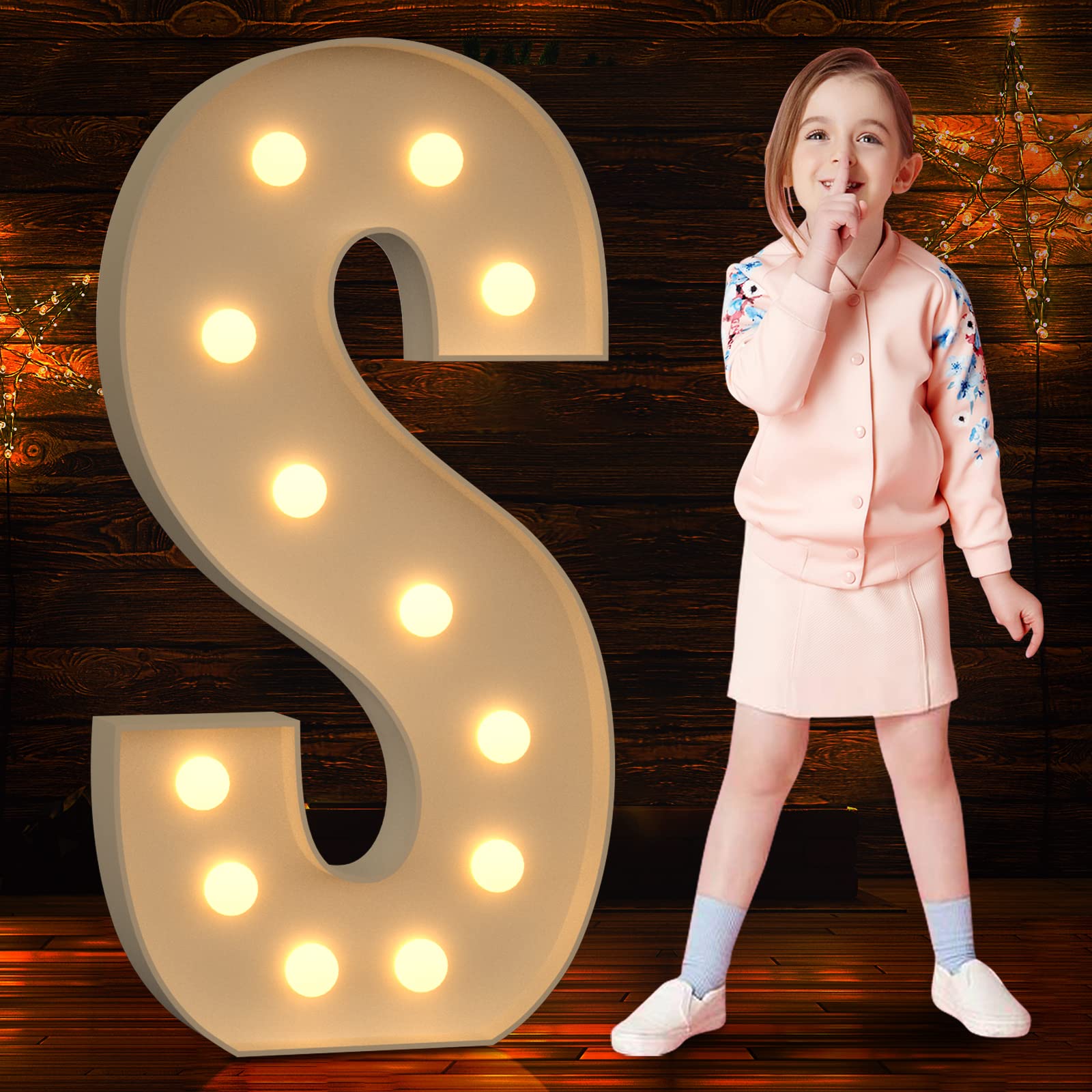 Tongjoy 4FT Light Up Letters, Marquee Light Up Letters, Marquee Letters