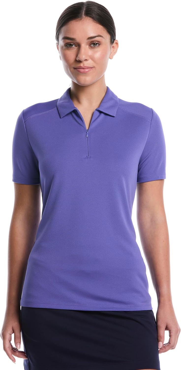 PGA Tour Womens Airflux Short Sleeve Golf Polo Shirt